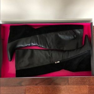 Vince Camuto Suede Leather Black Wedge Boot